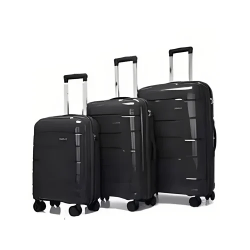 President 3-Piece Dark Gray Luggage Set with TSA Lock, 360Â° Spinners
